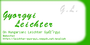 gyorgyi leichter business card